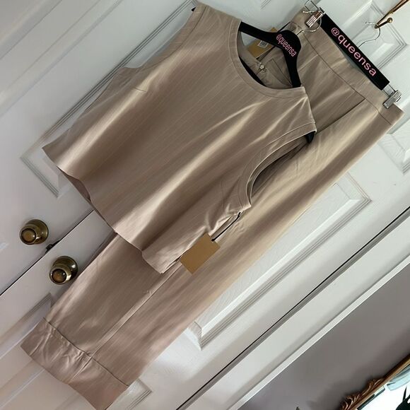 Halogen Stripe Sleeveless Suiting Shell - Picture 10 of 12